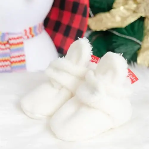 Meckior Newborn Infant Baby Girls Boys Warm Fleece Winter Booties First Walkers Slippers Shoes - 6