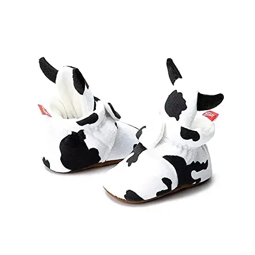 Meckior Newborn Infant Baby Girls Boys Warm Fleece Winter Booties First Walkers Slippers Shoes - 6