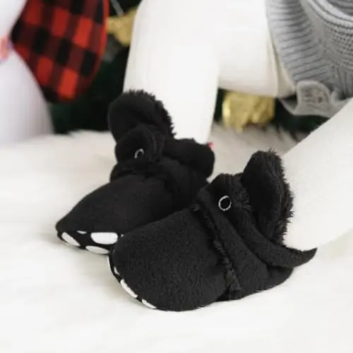 Meckior Newborn Infant Baby Girls Boys Warm Fleece Winter Booties First Walkers Slippers Shoes - 4