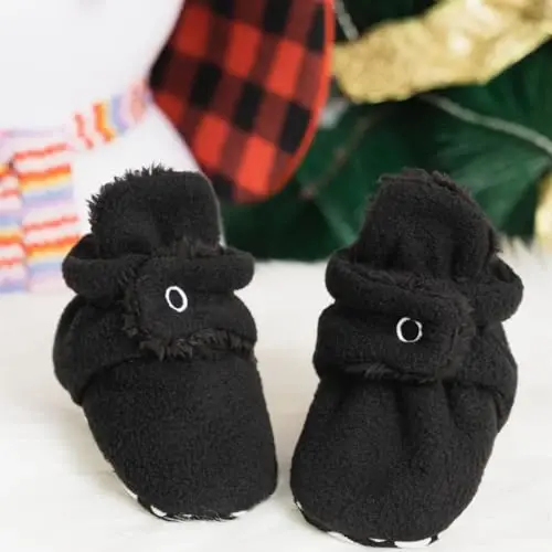 Meckior Newborn Infant Baby Girls Boys Warm Fleece Winter Booties First Walkers Slippers Shoes - 5