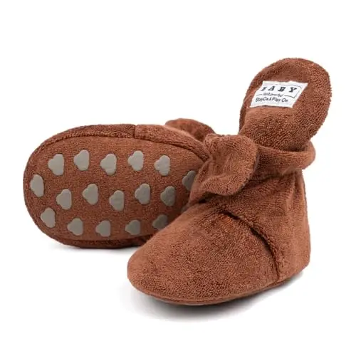 Meckior Newborn Infant Baby Girls Boys Warm Fleece Winter Booties First Walkers Slippers Shoes - 3