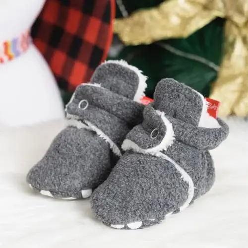 Meckior Newborn Infant Baby Girls Boys Warm Fleece Winter Booties First Walkers Slippers Shoes - 6