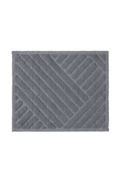 Medea Grey 2 Piece Cotton Bath Mat Set 60x100 60x50 8593 - 3