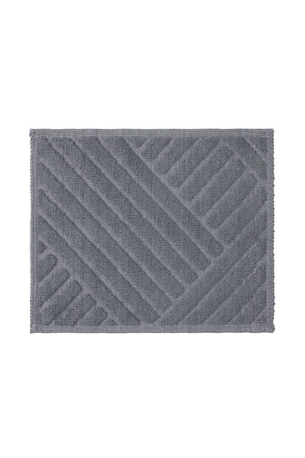 Medea Grey 2 Piece Cotton Bath Mat Set 60x100 60x50 8593 - 3