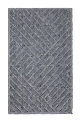 Medea Grey 2 Piece Cotton Bath Mat Set 60x100 60x50 8593 - 3