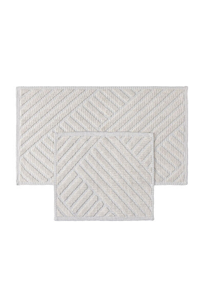 Medea Krem 2 dona Paxta Vanna Xonasi Gilam To'plami 60x100 60x50 8594 - 12
