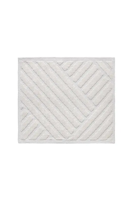 Medea Krem 2 dona Paxta Vanna Xonasi Gilam To'plami 60x100 60x50 8594 - 7