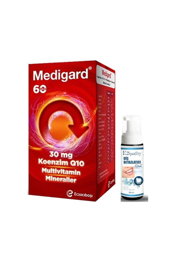 Medigard Vitamin Mineral Kompleks CoQ10 60 Tablet - Diş Beyazlatıcı Köpük Hediye - 1