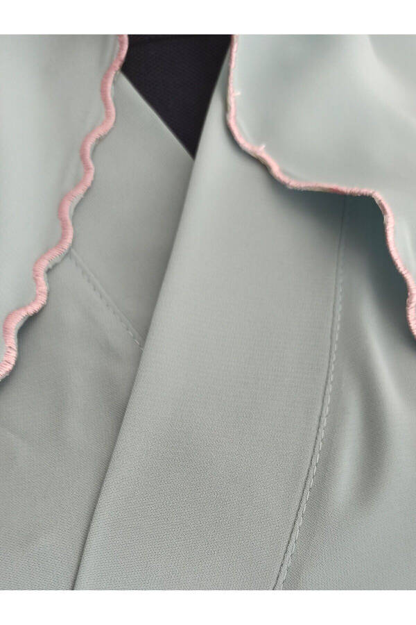 Medina Silk Embroidered Wrap Prayer Dress+Shawl Silk Robe Dowry Prayer Dress - 3