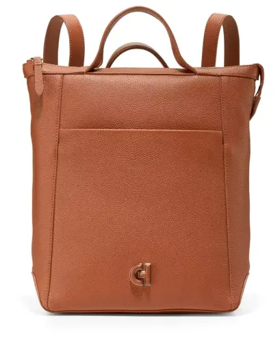 Medium Grand Ambition Convertible Leather Backpack-British Tan - 1
