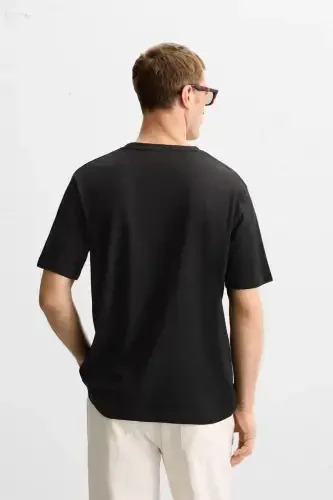 MEDIUM WEIGHT BASIC T-SHIRT - Black - 3