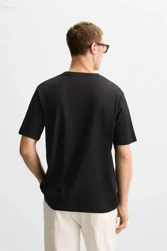 MEDIUM WEIGHT BASIC T-SHIRT - Black - 3