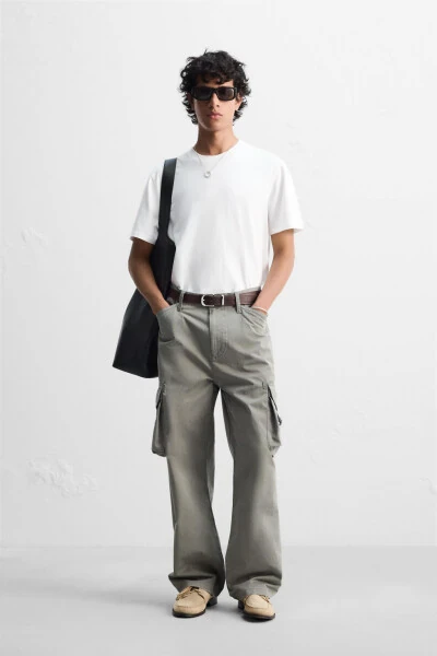 MEDIUM WEIGHT SLIM FIT T-SHIRT-White - zara