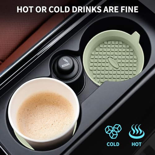 ME.FAN Car Cup Holder Coasters [4 Pack] Silicone Cups Mats, Automotive Universal Non-Slip Recessed Interior Accessories Desert Sage - 6