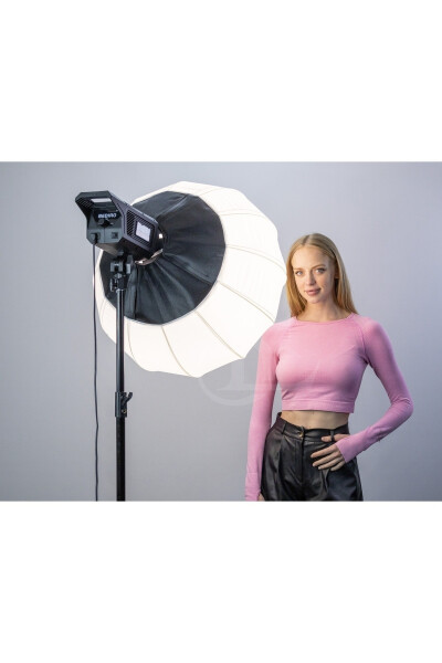 Mega Lux Fotostudiya LED Doimiy Video Chiroqi 65sm Bowens Chiroq Shakli Softbox + 2.1m Tripod - 3