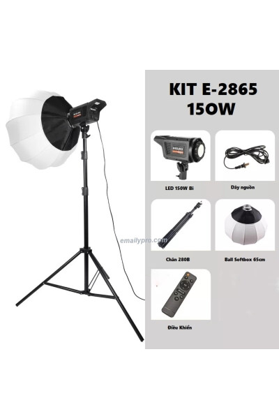 Mega Lux Fotostudiya LED Doimiy Video Chiroqi 65sm Bowens Chiroq Shakli Softbox + 2.1m Tripod - 8