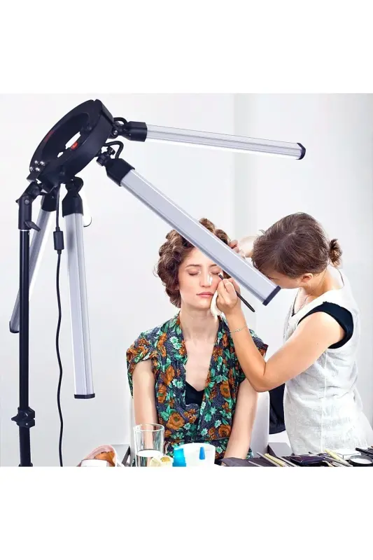 Mega Max Fotoğrafçılık Led Halka Işık 120 W Multimedya Video Lambası Tripodlu Telefon Kamera Youtube-MEGA MAX - 7