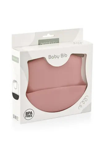 Mega Size Silicone Bib - Dual Lock Adjustable Baby Bib - Pink - 7