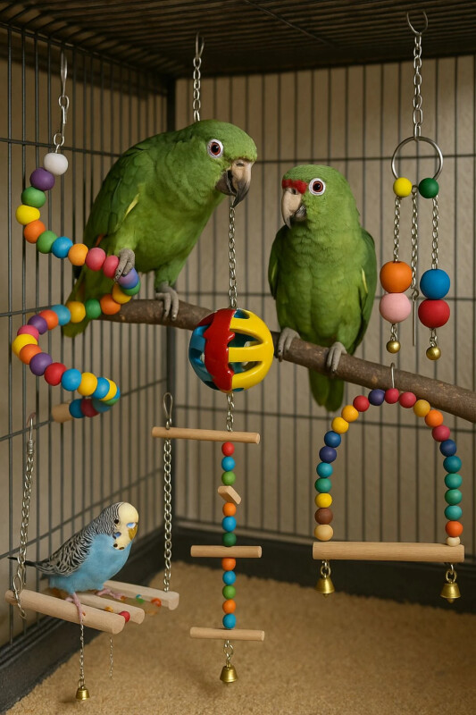 Mega Swing Toy Set of 6 for Budgies and Similar Sized Birds - PAMEPAW