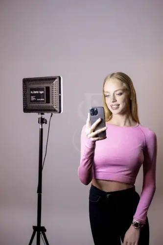Megalux Profesyonel Fotoğraf Ve Video Için Çekim Işığı Ring Lıght Stüdyo 10 Inç +2,1 Metre Tripod - KARE SİYAH 10 - 5
