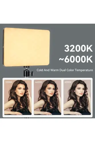 Megalux Profesyonel Fotoğraf Ve Video Için Çekim Işığı Ring Lıght Stüdyo 18 Inç +2,1 Metre Tripod-KARE SİYAH 18 - 7