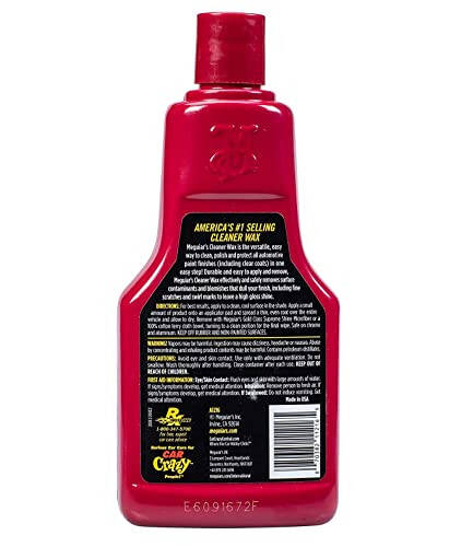 Meguiar's Cleaner Wax - Liquid Car Wax, Cleans, Polishes and Protects Your Vehicle - Easy to Use, Long-lasting Shine - 16 Oz - 9