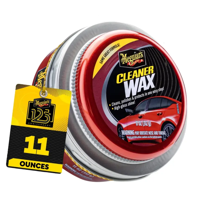 Meguiar's Cleaner Wax - Pasta Wax Tozalaydi, Porlaydi va bitta oson qadamda himoya oladi - A1214, 11 untsiya - 1
