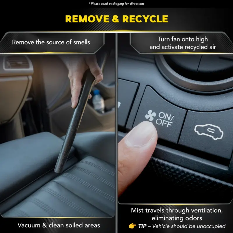 Meguiar's G181302 Avtomobil uchun butun havo tozalagich hidi yo'q qilgich buza, Black Chrome hidi, 2 oz - 2