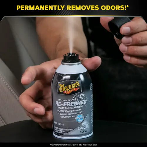 Meguiar's G181302 Whole Car Air Re-Fresher Odor Eliminator Mist, Black Chrome Scent, 2 oz - 5