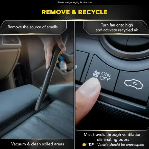 Meguiar's G181302 Whole Car Air Re-Fresher Odor Eliminator Mist, Black Chrome Scent, 2 oz - 2