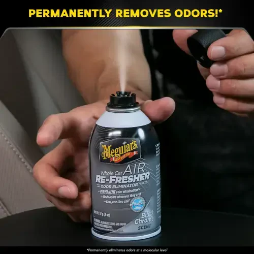 Meguiar's G181302 Whole Car Air Re-Fresher Odor Eliminator Mist, Black Chrome Scent, 2 oz - 5
