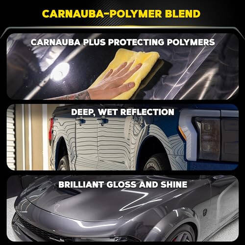 Meguiar's G7014J Gold Class Carnauba Plus Премиальная паста для воска, создает глубокий ослепительный блеск - 11 унций - 2