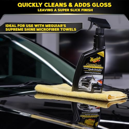 Meguiar's Gold Class High Gloss Premium Quik Detailer, High Lubricity Automotive Quick Detailer Spray that Preserves Wax and Leaves a Deep Dark Shine, 24 Oz Spray Bottle - 3