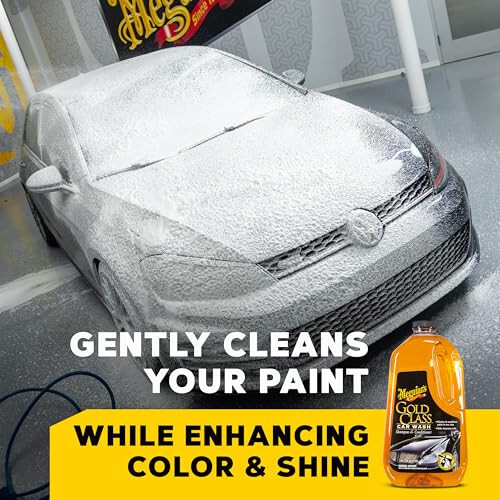 Meguiar's Gold Class Araba Yıkama - Köpük Tabancası veya Kova Yıkama ile Profesyonel Sonuçlar Elde Edin - Tüm Boya Türleri İçin Güvenli Temiz ve Parlak Bir Sonuç Elde Edin - 64 Oz - 2