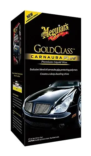 Meguiar's Gold Class Carnauba Plus Premium Liquid Wax Kit, Car Detailing Kit with a Pure Carnauba Wax Blend and a Foam Applicator Pad for Keeping Glossy Paint Protected Like a Pro, 16 Oz Bottle 