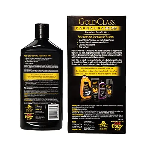 Meguiar's Gold Class Carnauba Plus Premium Liquid Wax Kit, Car Detailing Kit with a Pure Carnauba Wax Blend & Foam Applicator Pad for Keeping Glossy Paint Protected Like a Pro,16 Oz Bottle (Pack of 2) - 3