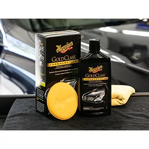 Meguiar's Gold Class Carnauba Plus Premium Liquid Wax Kit with Pure Carnauba Wax Blend and a Foam Applicator Pad for Keeping Glossy Paint Protected Like a Pro, 16 Oz Bottle (Pack of 2) - 4