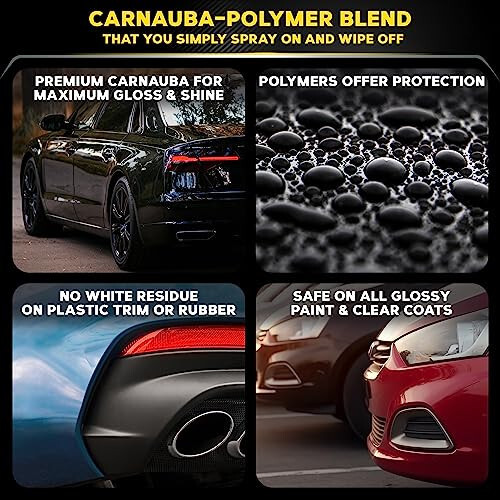 Meguiar's Gold Class Carnauba Plus Premium Quik Wax - Premium Spray Wax for a High Gloss Finish - Easy Application Carnauba Wax - 16 Oz - 3