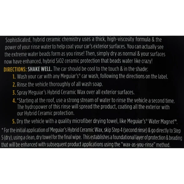 Meguiar's Hybrid Seramik Mum - Seramik Mum Himoyasidan Foydalanish Oson - G190526SRP, 26 untsiya - 4