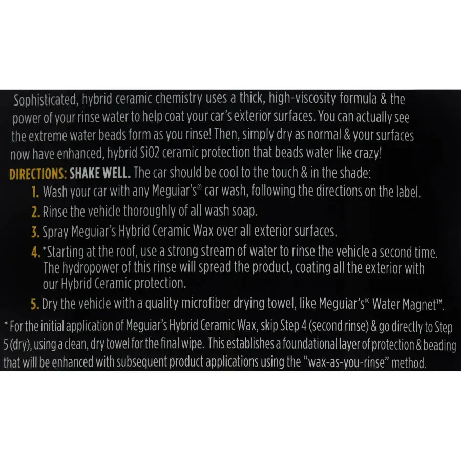 Meguiar's Hybrid Seramik Mum - Seramik Mum Himoyasidan Foydalanish Oson - G190526SRP, 26 untsiya - 4