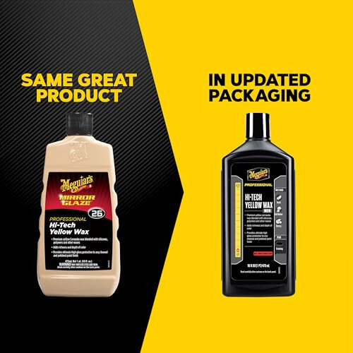 Meguiar's Professional Hi-Tech Sari Mum M2616 - Chukur porloq va yorqinlik uchun sari karnauba mum aralashmasi, uzoq muddatli himoya, professional natijalar bilan oson qo'llash, 16 Oz - 2