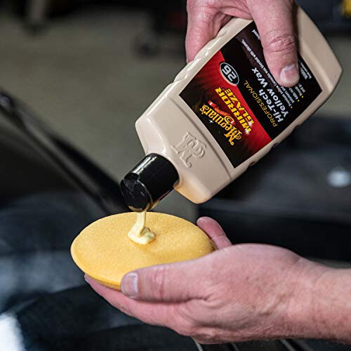 Meguiar's Professional Hi-Tech Sari Mum M2616 - Chukur porloq va yorqinlik uchun sari karnauba mum aralashmasi, uzoq muddatli himoya, professional natijalar bilan oson qo'llash, 16 Oz - 4