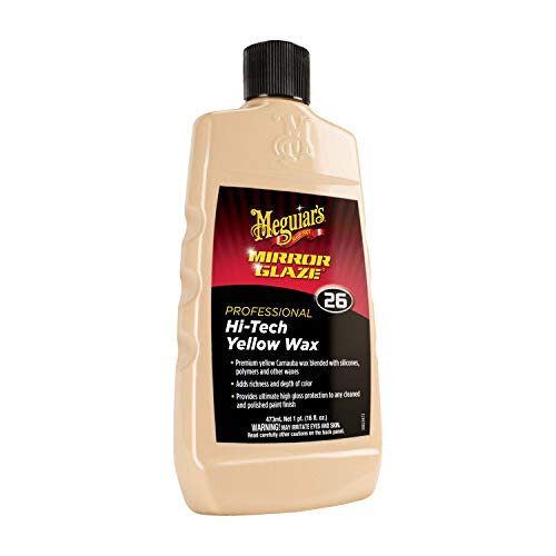 Meguiar's Professional Hi-Tech Sari Mum M2616 - Chukur porloq va yorqinlik uchun sari karnauba mum aralashmasi, uzoq muddatli himoya, professional natijalar bilan oson qo'llash, 16 Oz - 5