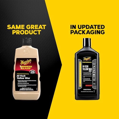 Meguiar's Professional Hi-Tech Желтый Воск M2616 - Смесь Желтого Карнаубского Воска для Долговечной Защиты с Глубоким Блеском и Блеском, Простое Нанесение с Профессиональными Результатами, 16 Oz - 2