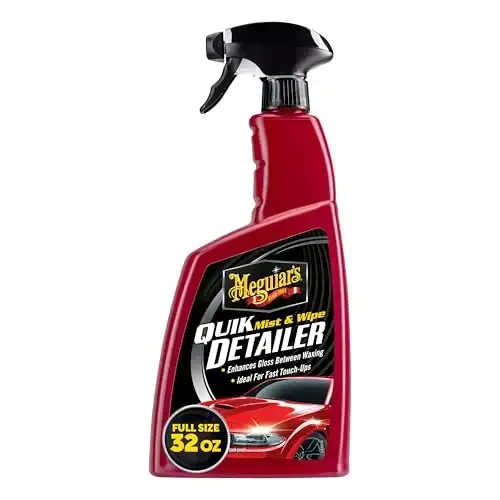 Meguiar's Quik Detailer Туман и Протирание - Идеальный спрей для ухода за автомобилем для легкой очистки с быстрым и легким усилением блеска - 32 унции - 1