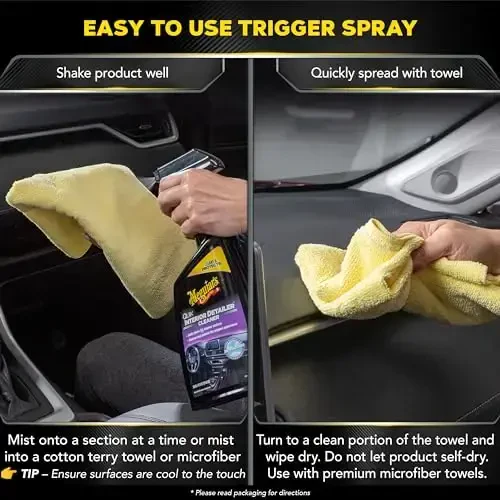 Meguiar's Quik Interior Detailer Cleaner - 24 Oz Spray Bottle - 5