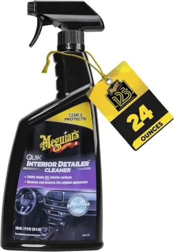 Meguiar's Quik Interior Detailer Cleaner,Quick Detailer Spray Cleans& Refresh Car Interiors,Use On Plastics,Leather & Rubber,Dashboards,Trim In Cars, Trucks & Suvs - 24 Oz Spray Bottle (Pack of 6) - 1