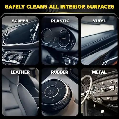 Meguiar's Quik Interior Detailer Cleaner,Quick Detailer Spray Cleans& Refresh Car Interiors,Use On Plastics,Leather & Rubber,Dashboards,Trim In Cars, Trucks & Suvs - 24 Oz Spray Bottle (Pack of 6) - 4