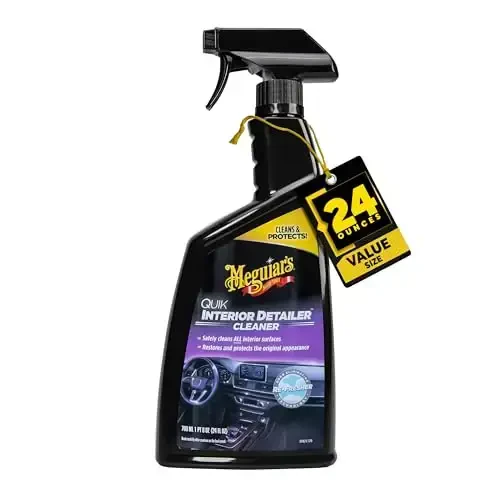 Meguiar's Quik Interior Detailer - Perfect for Car Interior Detailing - Quick and Easy Cleaning that's Safe on Plastic, Vinyl, Leather and More - Car Interior Cleaner and Protectant - 24 Oz - 1