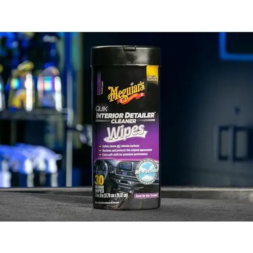 Meguiar's Quik Interior Detailer Wipes, 25 Wipes | Non-Greasy Formula Cleans & Protects All Interior Surfaces, Easy Cleaning & Detailer, All Surface Car Wipe with UV Protection - Meguiar's (1)